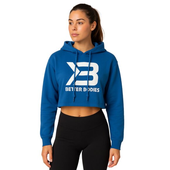 Cropped Hoodie, bright blue, Better Bodies, Size Small - Picture 1 of 15